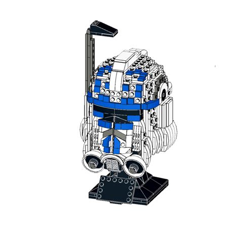 This is what happens when a mandalorian helmet and a storm trooper have a baby. LEGO MOC Lego Captain Rex's phase 2 helmet by ...