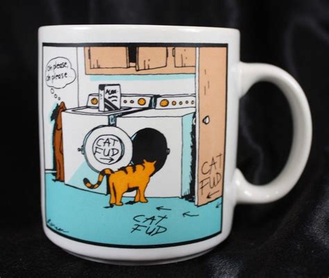 The Far Side Coffee Mug Tea Gary Larson 1985 Vtg Cat Dog Fud Food