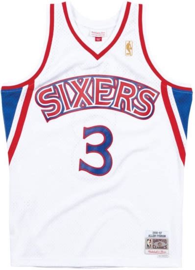 Mitchell And Ness Philadelphia 76ers 1996 White Allen Iverson Jersey