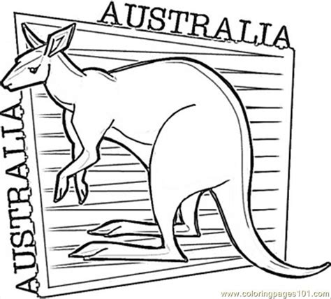 Kangaroo Coloring Page Free Australia Coloring Pages