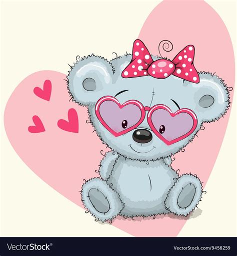 Download Bear in sunglasses vector image on VectorStock | Cute bears, Cute cartoon girl, Cute drawings