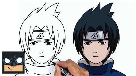 How To Draw Sasuke Uchiha Naruto Easy Drawings Dibujos Faciles