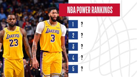 Nba Power Rankings Los Angeles Lakers Take The Top Spot Houston