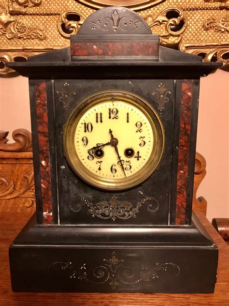 Antique Black Slate Mantel Clock Collectors Weekly