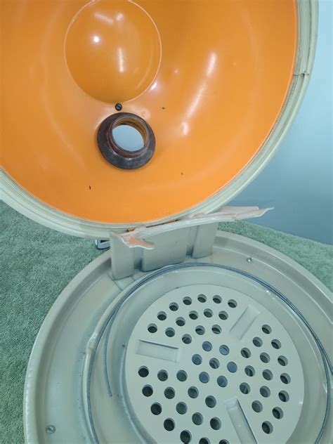 Vintage Orange Hoover Constellation Hovering Vacuum Cleaner Model 858