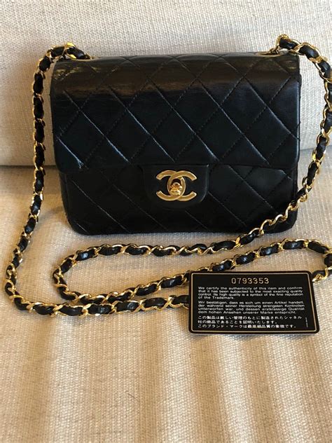 Beautiful Chanel Vintage Bag Crossbody Mini Square In Lambskin Very