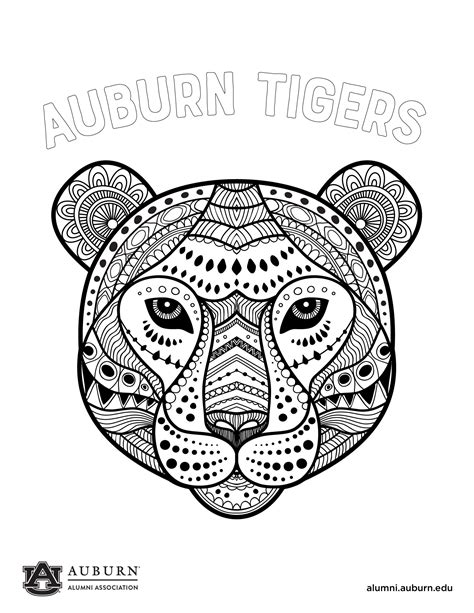 Collection of auburn tigers football coloring pages (28) auburn tiger coloring page tiger face logo black and white Downloadable Content | Auburn Alumni Association