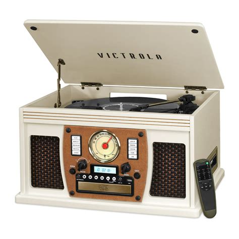 Victrola Wood 8 In 1 Nostalgic Bluetooth Record Player With Usb
