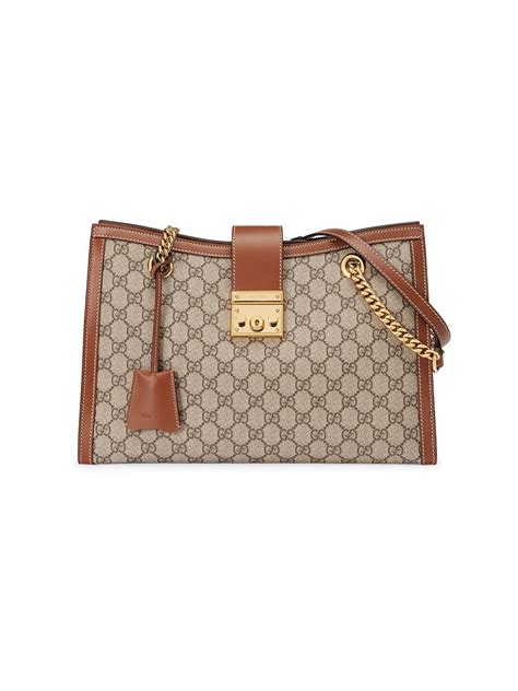 Gucci Padlock Gg Supreme Canvas Shoulder Bag Farfetch