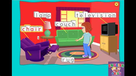 Học Tiếng Anh Cùng Bé Living Room And Kitchen Vocabulary Game For Kids