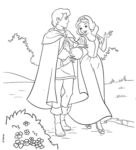 Many girls certainly like this character. Snow White And Prince Coloring Pages - Coloring Home