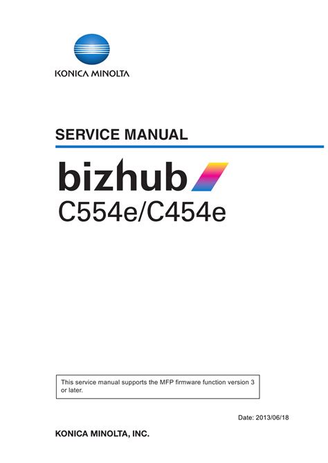 Manuals and user guides for konica minolta bizhub c454e. Konica-Minolta bizhub C454e C554e Service Manual