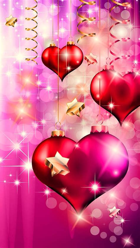 Pink Christmas Love Hearts Iphone 6 6 Plus And Iphone 5