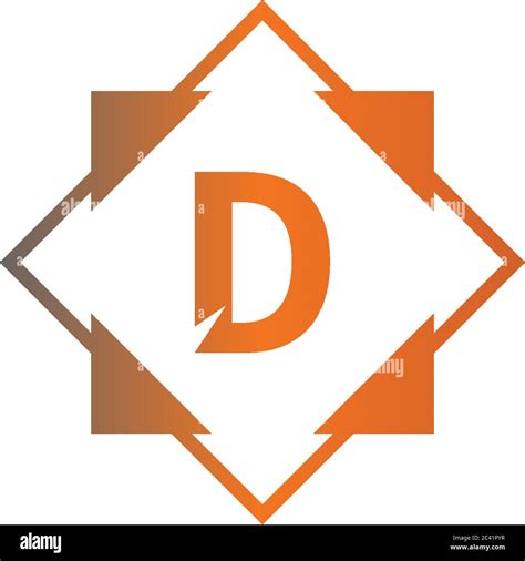 Square D Logo Letters Design Concept In Black And Orange Color