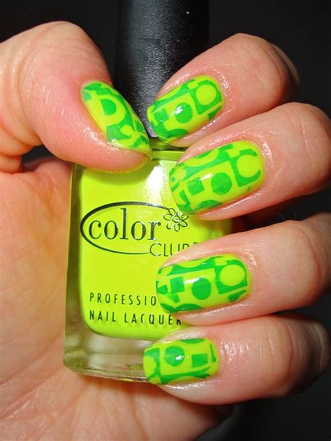 Lemon Lime With Konad M Green Nails Green Nail Art Lime Nails