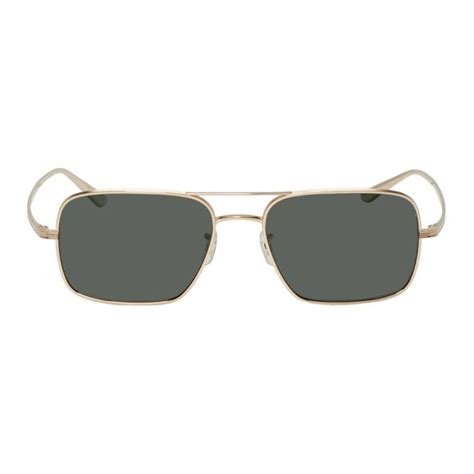 Oliver Peoples The Row Gold Victory La Sunglasses In 5292p2 Gld