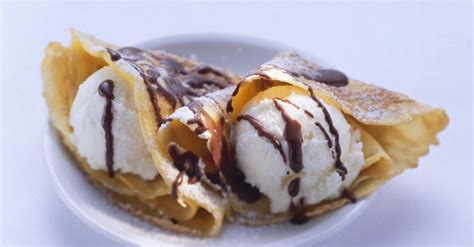 Chocolate Crepes With Vanilla Ice Cream Recipe Eatsmarter