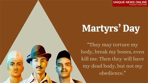 Happy Martyrs Day Shaheed Diwas 2021 Quotes Messages And Images To Share