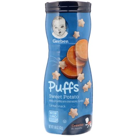 Gerber Puffs Cereal Snack Crawler 8 Months Sweet Potato 1source