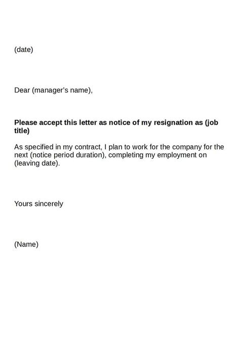 Letter Of Resignation Keeping Your Career On Track