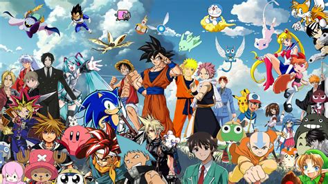Download Collage Anime Crossover Hd Wallpaper