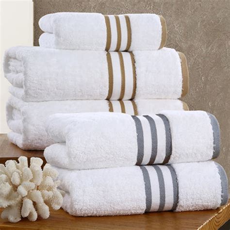 Adults Cotton Soft Striped Bath Towel Sets Jacquard Large Couple