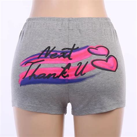 sexy women letter print booty shorts summer casual soft stretchy short shorts high waist fitness