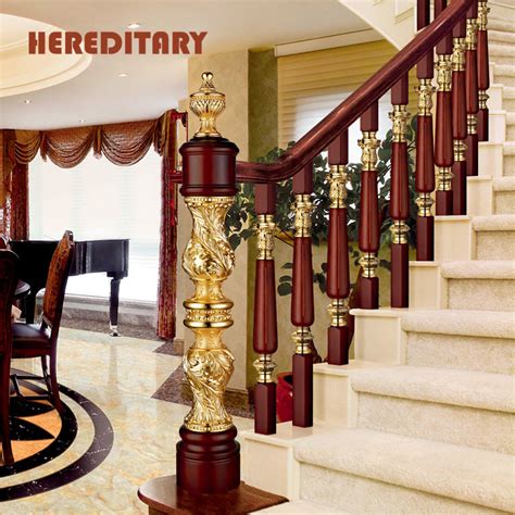 Simplicity Wooden Railing Balcony And Wooden Staircase Pillar Designs