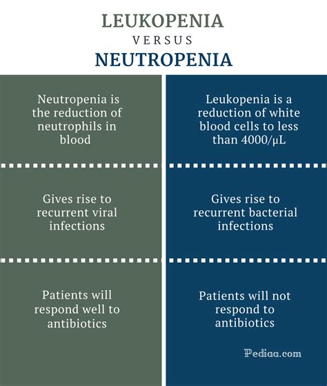 Difference Between Leukopenia And Neutropenia Features Causes Signs