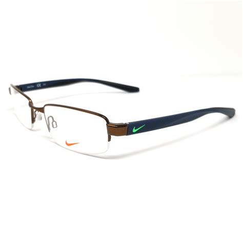 Nike Eyeglasses 8174 200 Brown Square Mens 54x19x140 886895308458 Ebay