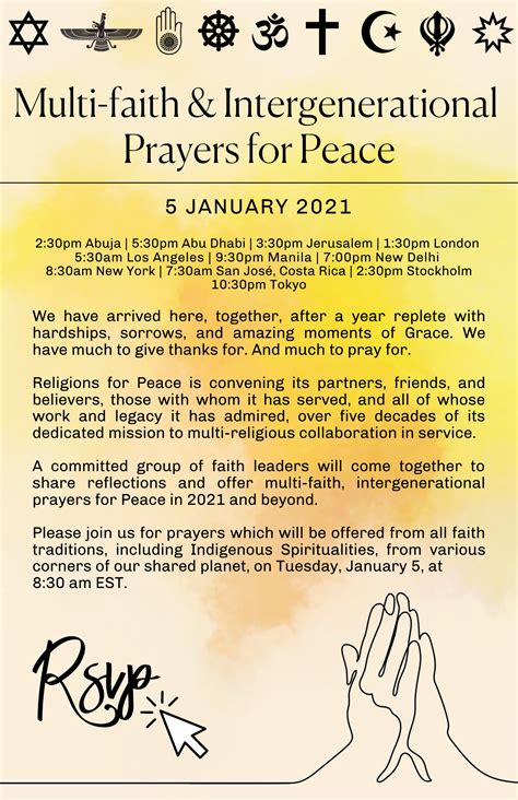 Multi Faith And Intergenerational Prayers For Peace In 2021 Religions