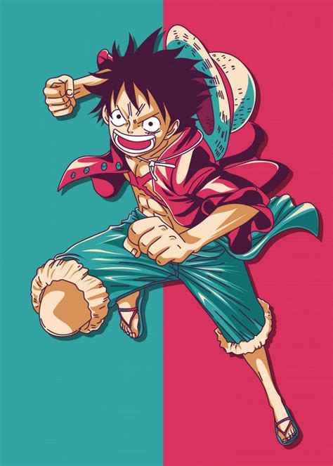Monkey D Luffy Poster By Introv Art Displate Manga Anime One Piece Monkey D Luffy One