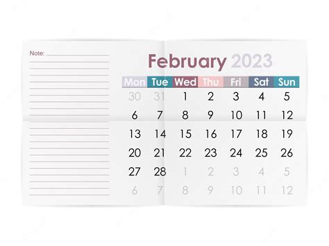 Premium Vector Calendar February 2023