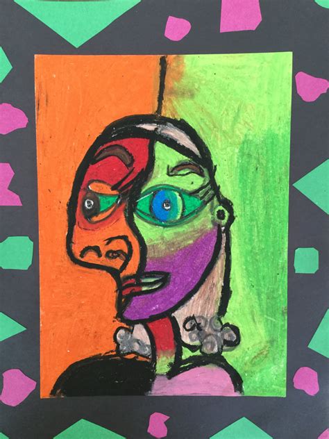 Pablo Picasso Inspired Self Portraits Newton Bateman Elementary School