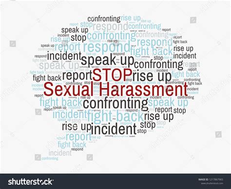 Sexual Harassment Word Cloud Concept Stock Illustration 1217867965