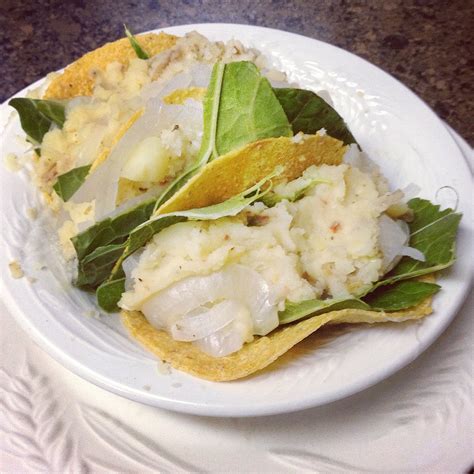 Pour the vegetable oil in a deep pan to a height of about ½ inch (1,5 cm). Herbal Mashed Potato Tacos 3 sprouted, organic corn ...