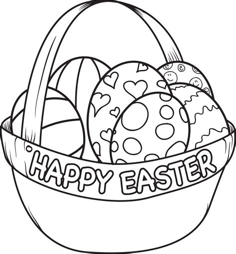 Printable Easter Egg Basket Coloring Page For Kids Supplyme