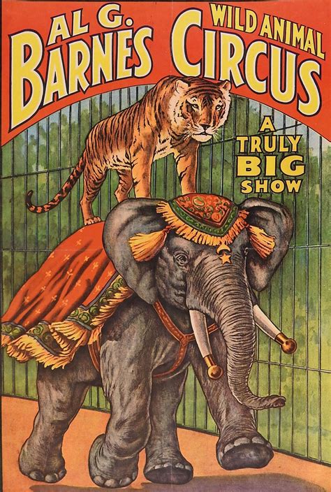 Al G Barnes Circus Poster 1960 Circus Poster Old Circus Vintage