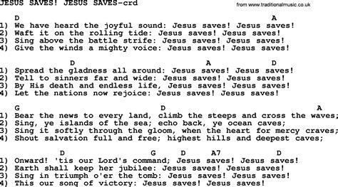 Top 500 Hymn Jesus Saves Jesus Saves Lyrics Chords And Pdf