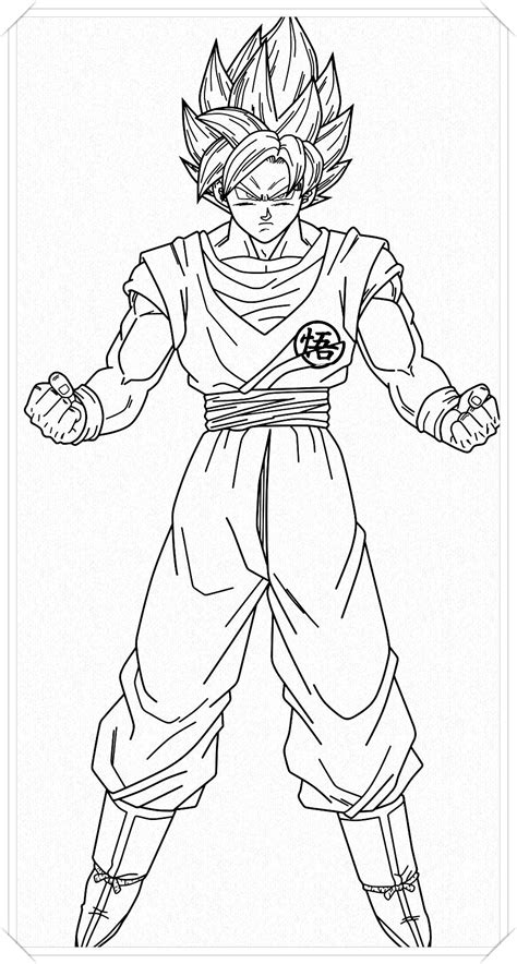 Los más lindos dibujos de GOKU para colorear y pintar a todo color Imágenes prontas para