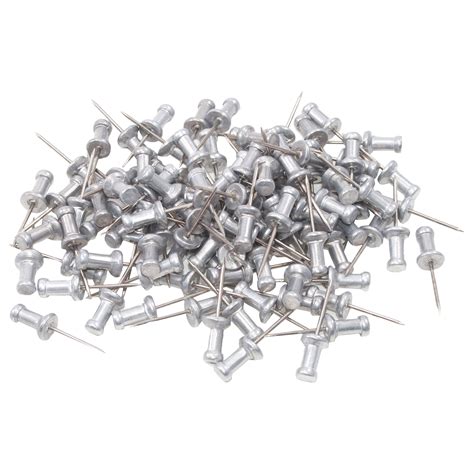 Advantus Aluminum Head Push Pins Steel 58 Inch Point Silver 100 Per