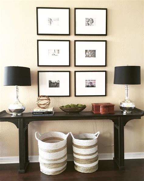 Large, symmetrical gallery wall with Pottery Barn frames | Gallery wall ...