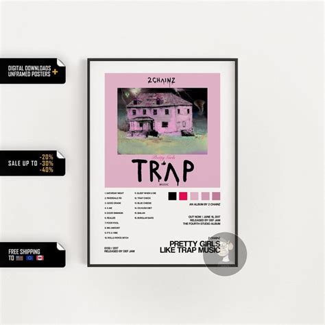 2 Chainz Pretty Girls Like Trap Music Album Cover Poster Etsy In 2022