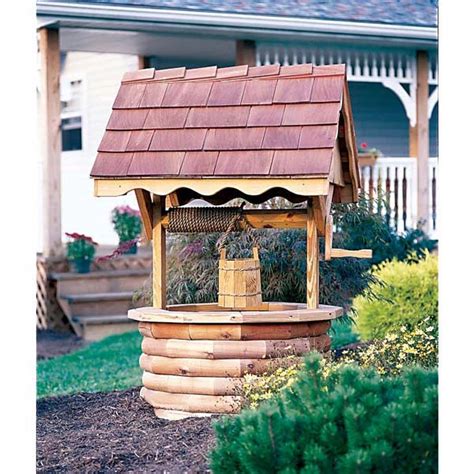 Outdoor Wooden Wishing Wells