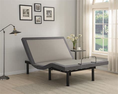 Negan Adjustable Bed Base Grey Black Full 350132f By Coaster