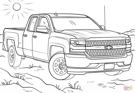 Lifted Chevy Trucks Free Coloring Pages