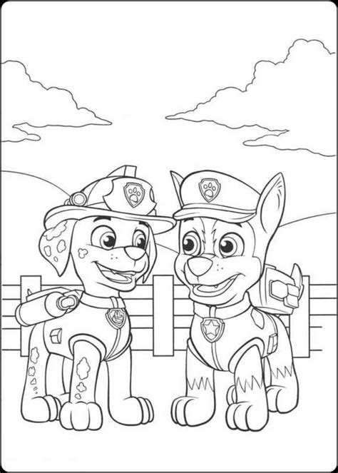 Gambar Mewarnai Paw Patrol | Mewarnai Gambar
