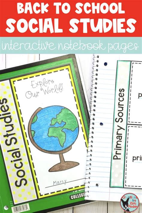 Back To School Social Studies Interactive Notebook Pages For 3rd Grade