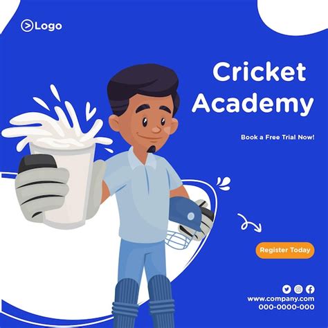 Premium Vector Cricket Academy Banner Design Template