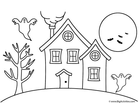 Some haunted house coloring may be available for free. Haunted House - Coloring Page (Halloween)